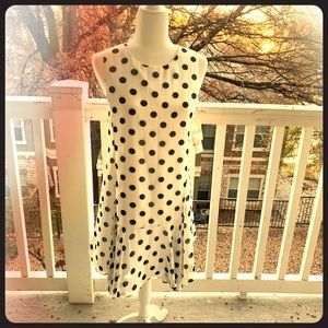 Eliza J Polka Dot White/Black Dress